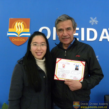 Congrats to Eurico on completing Chinese comprehensive course!