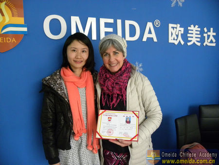 Congratulations to Jana on completing Comprehensive Chinese Course!