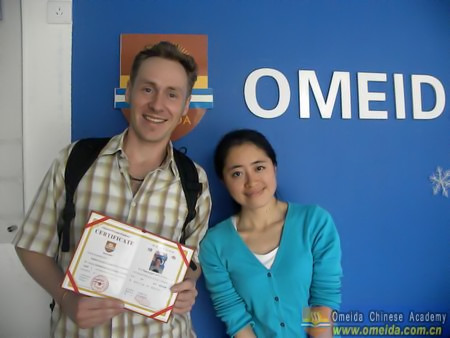 Congratulations to Seba on completing comprehensive Chinese Course!