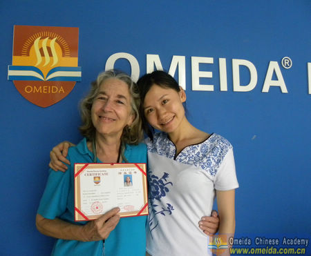 Congratulations to Susan on completing her Comprehensive Chinese Course!