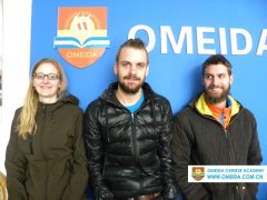 Welcome Tobias, Nora and Christoph from Switzerland to study at Omeida!