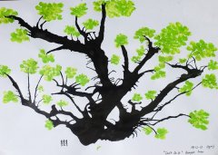 Cultural class- Ink Blowing Painting
